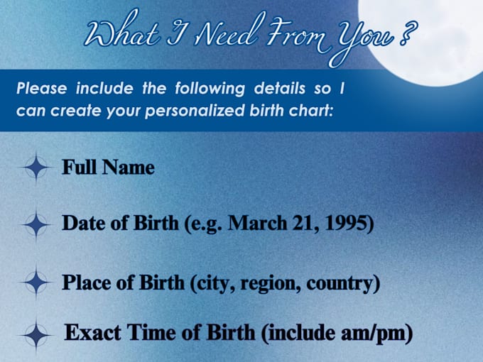 create a detailed birth chart reading for you