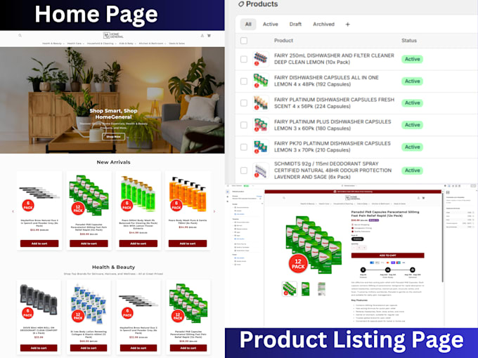 do shopify products upload or listing and shopify data entry