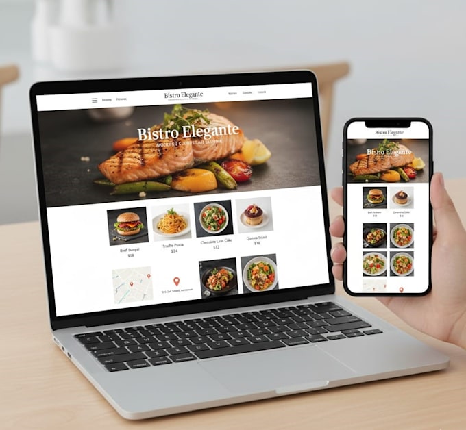 create a responsive HTML and CSS website