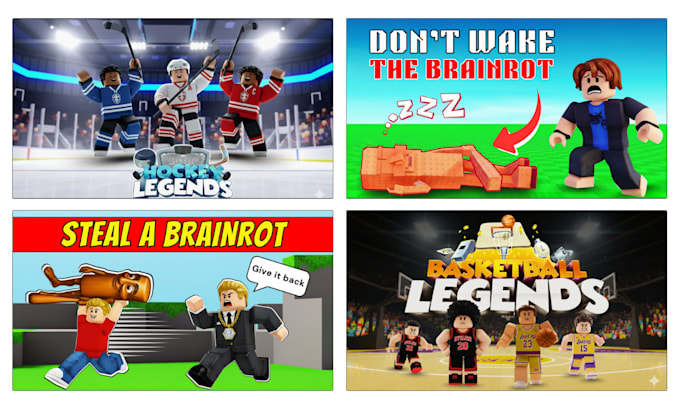 Design clickbait roblox thumbnail or icon for youtube by Haiderr ...