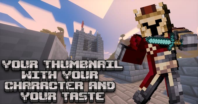 make a professional minecraft thumbnail