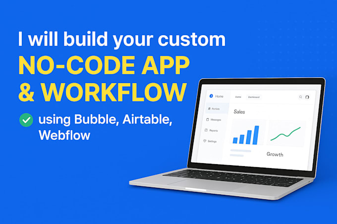 develop automate your mvp or saas app using no code tools like bubble or webflow