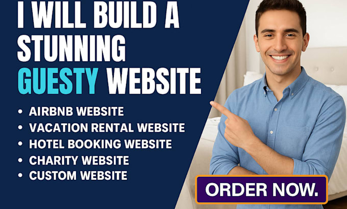 create a professional guesty property and airbnb rental website