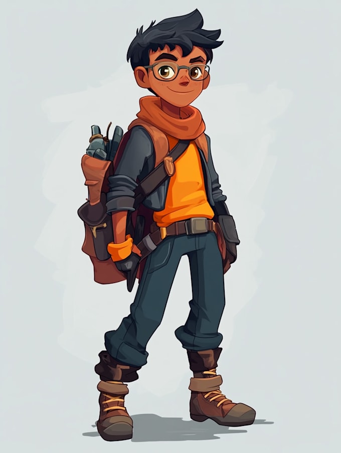 draw 2d game character illustration