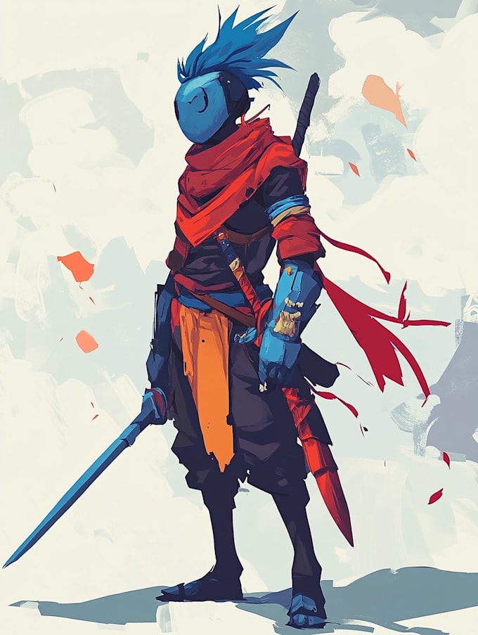 draw 2d game character illustration