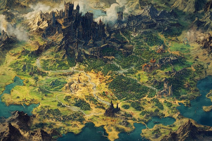 fantasy map design map illustration fantasy map