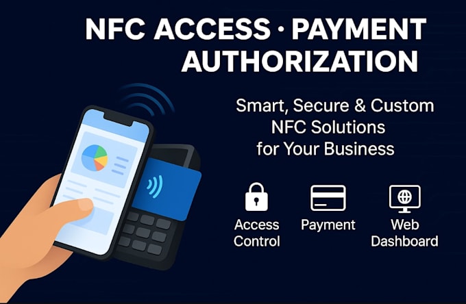 build custom nfc access control payment and authorization app with web dashboard
