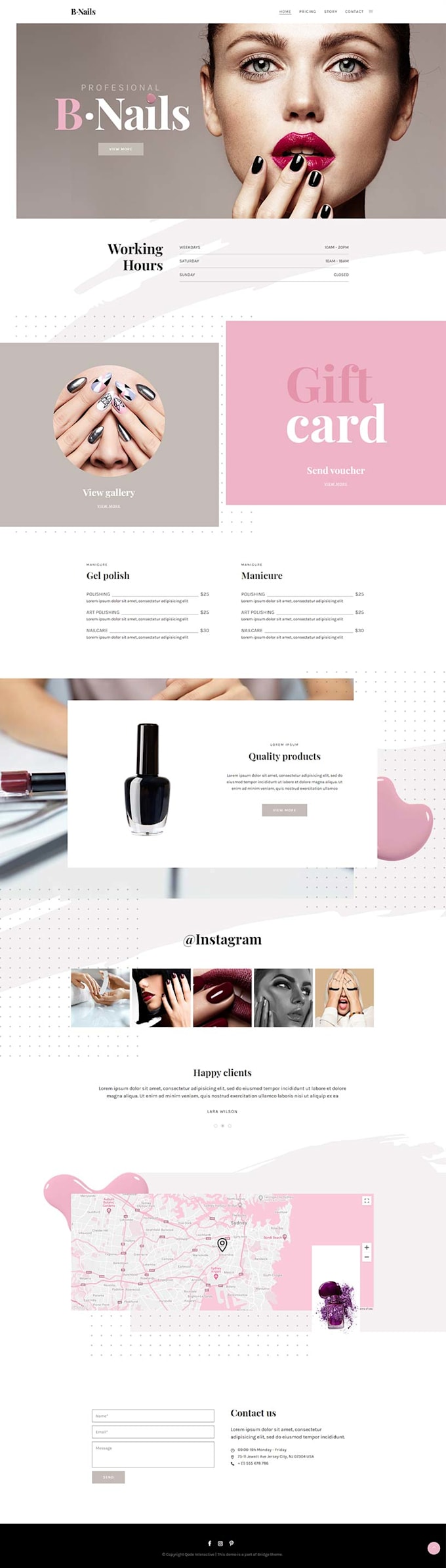 design nail salon website