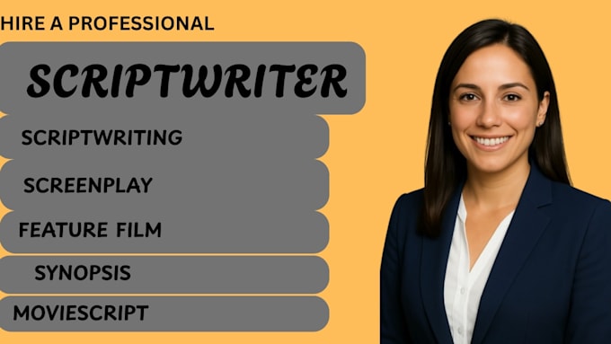 write your movie script screenplay writer film script writer video script