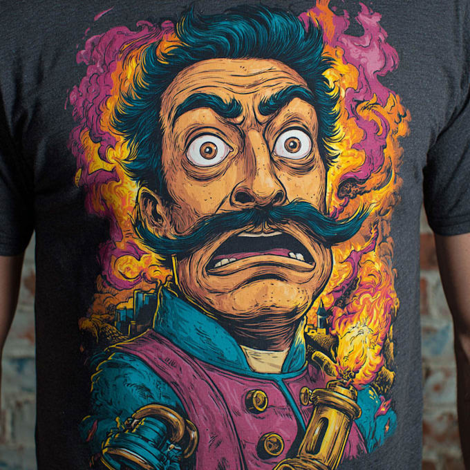draw a custom funny meme t shirt design