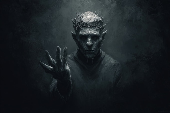 make realistic fantasy horror character and concept art