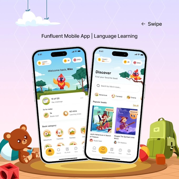 develop kid learning app or game all language learning app education app lms app