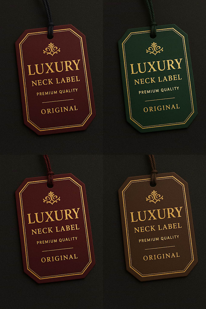 design neck label , price label , brand label