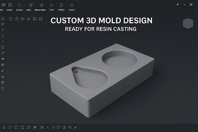 Create a custom 3d mold design ready for 3d printing or cnc production ...