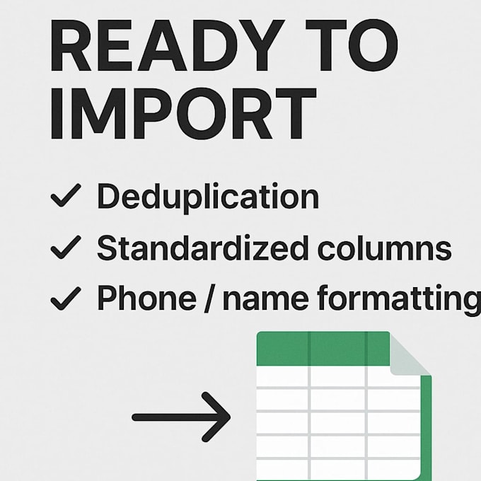 clean and format contact lists for CRM import in excel and CSV