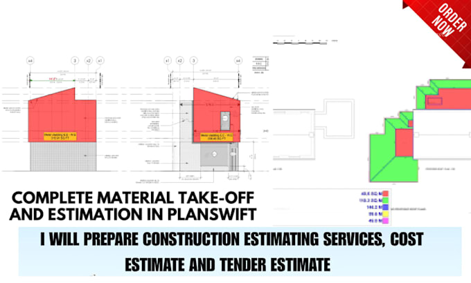 prepare construction estimating services, cost estimate and tender estimate