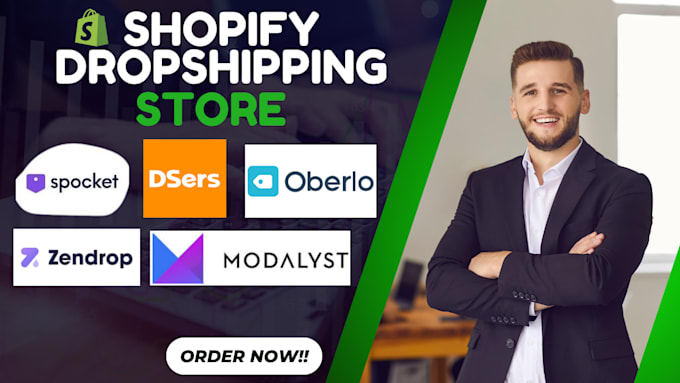 create shopify dropshipping store via dsers spocket zendrop modalyst oberlo