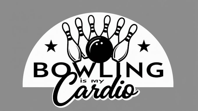 design outstanding bowling cardio sport logo