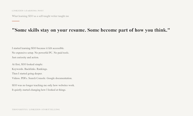 write human sounding linkedin posts for brands and creators