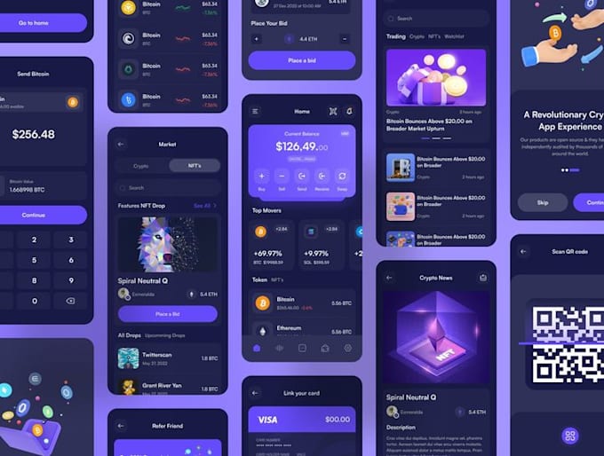 build flutter app, fintech app, crypto wallet app, payment app, bank app