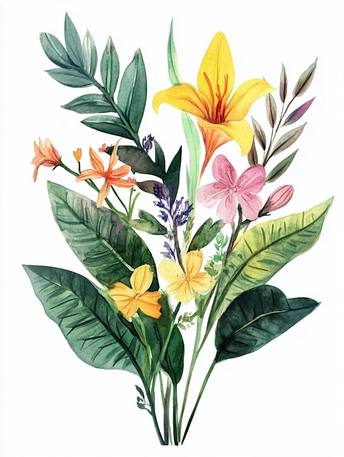 draw botanical and animal tattoo design