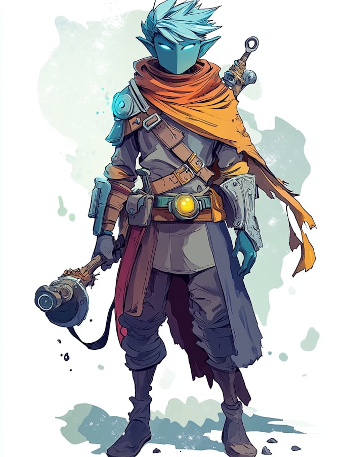 design a 2d character art for your game