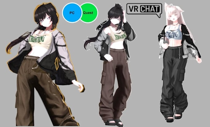 do custom vrchat avatar anime avatar vroid model vtuber model vtuber avatar