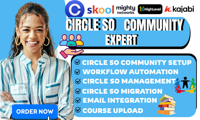 setup circle so community ghl email flows setup mighty network and online course