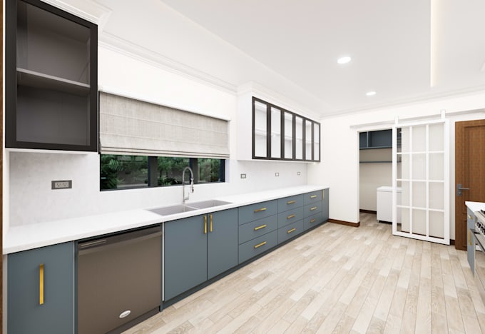 do 3d kitchen design, planning and rendering