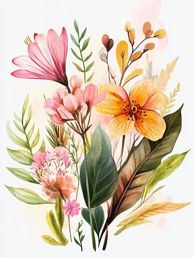 draw an unique botanical illustration