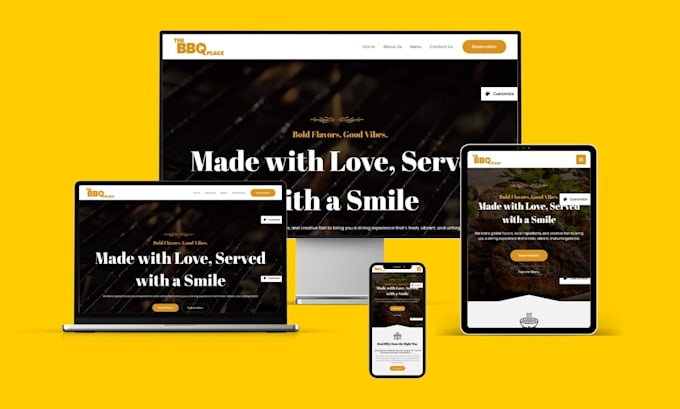 design a wordpress restaurant website or plumbing website