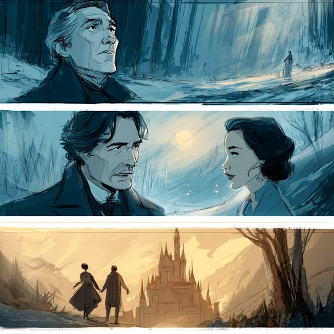 comic illustrations and storyboards