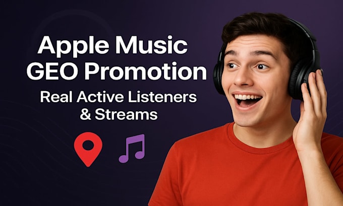 do apple GEO promotion for real active listeners and streams