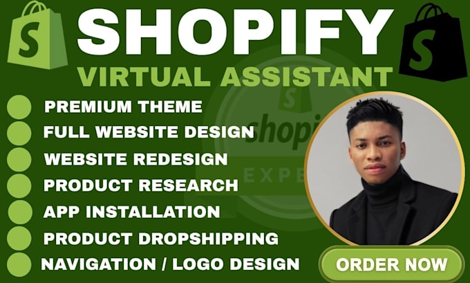 be your shopify virtual assistant and shopify store manager