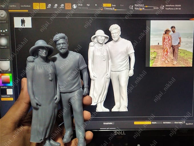 create 3d face, head bust or body model for 3d print