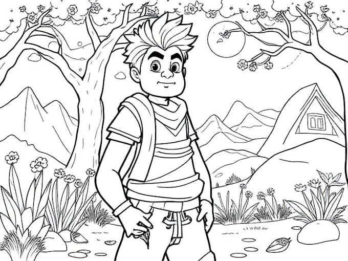 create vector line art for coloring books