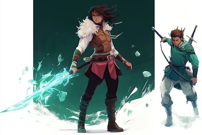 create fantasy character or dnd portrait illustration