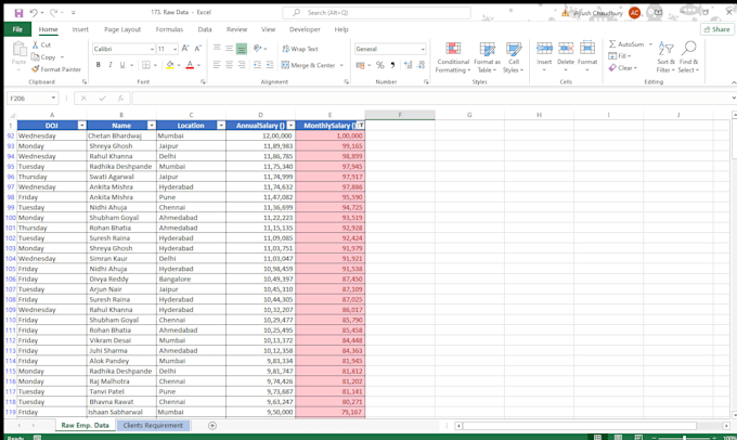 clean, merge, format, split excel data