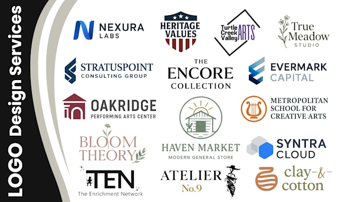 design a professional business logo with multiple variations