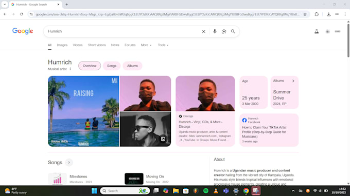 create a google knowledge panel for artist or musician