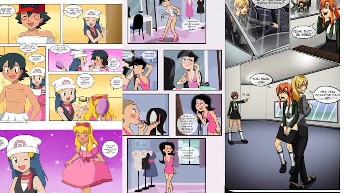 draw cute anime comic illustration nsfw comic comic strip sfw comic furry comic
