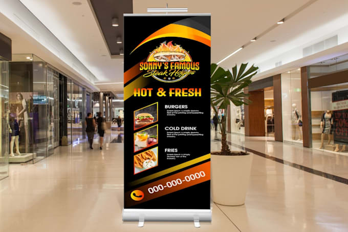 do modern roll up banner, retractable, pull up, stande and ads banner