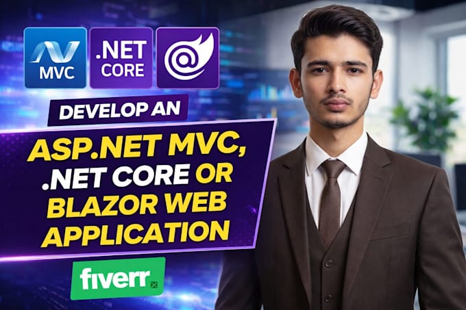 develop an asp net mvc dot net core or blazor web application