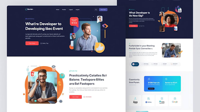 design and develop a stunning website using HTML, CSS, and javascript