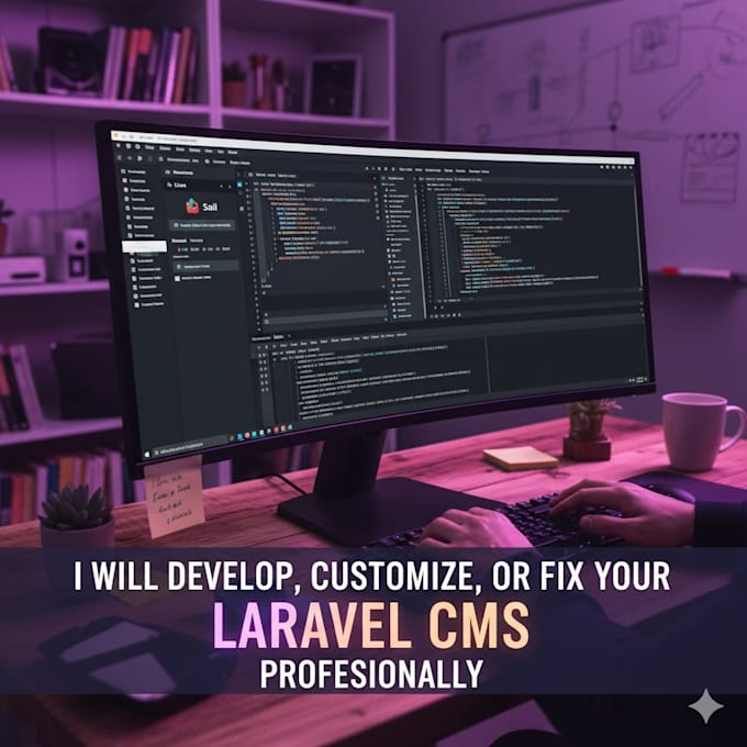 create dynamic cms websites using  laravel