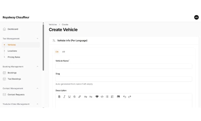 create dynamic cms websites using  laravel