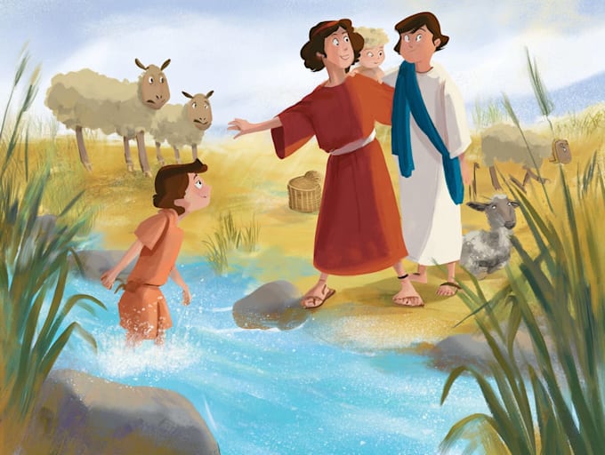 write and illustrate a custom bible story for children