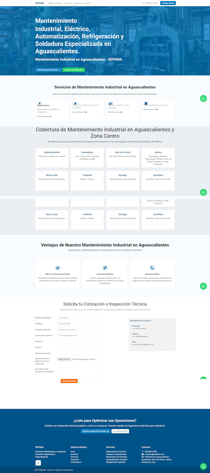 construiré tu página web para tu negocio