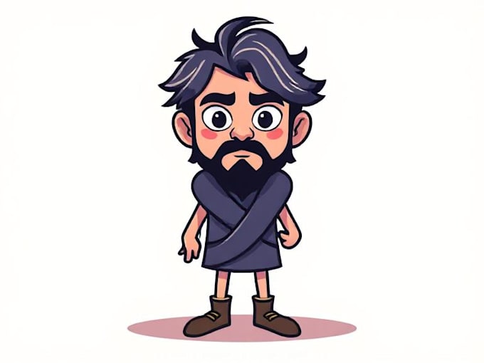 draw flat vector character design