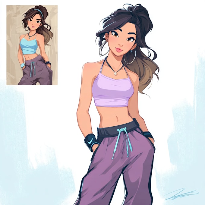 do anime character model sheet for games, and comics
